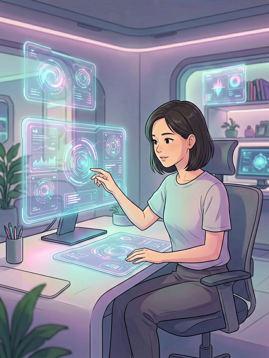 AI comic creation scene, creat