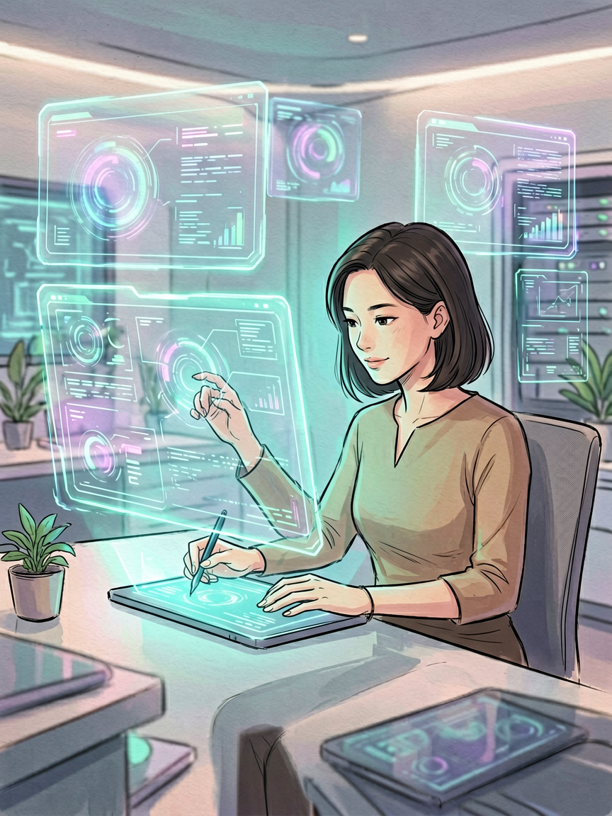 AI comic creation scene, creat
