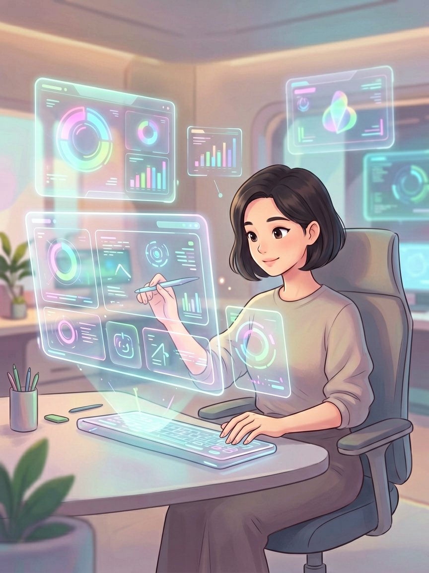 AI comic creation scene, creat