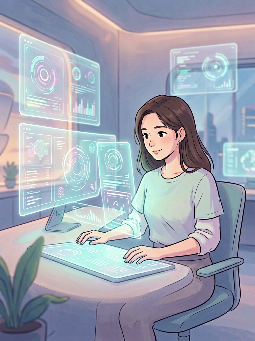 AI comic creation scene, creat
