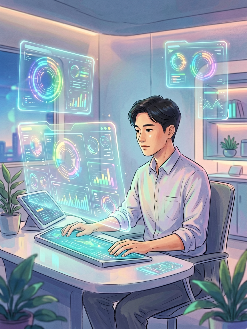AI comic creation scene, creat