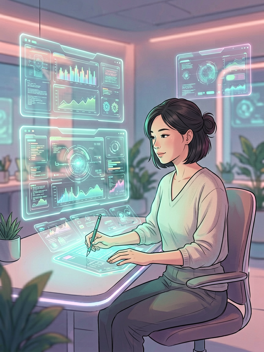 AI comic creation scene, creat