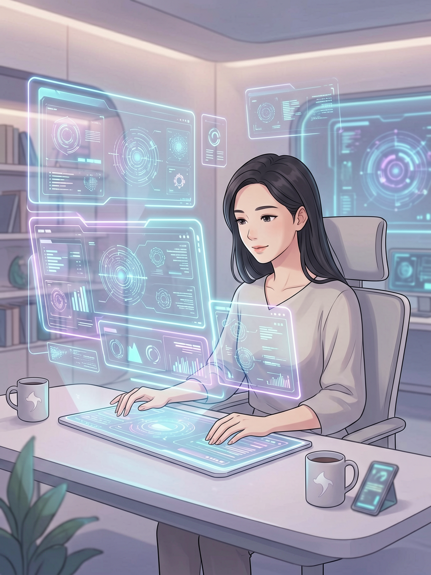 AI comic creation scene, creat