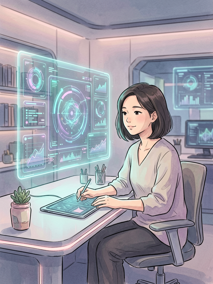AI comic creation scene, creat