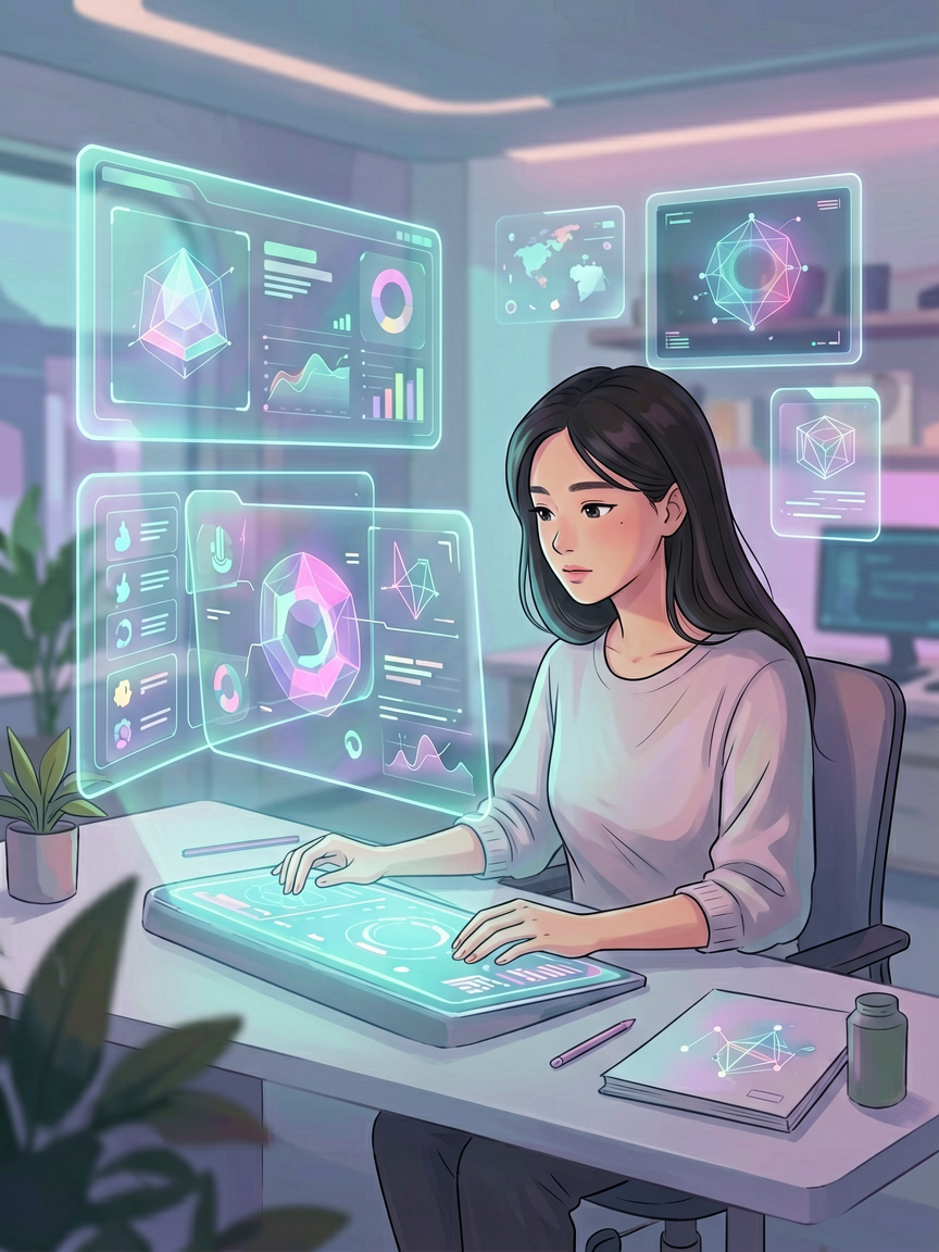 AI comic creation scene, creat