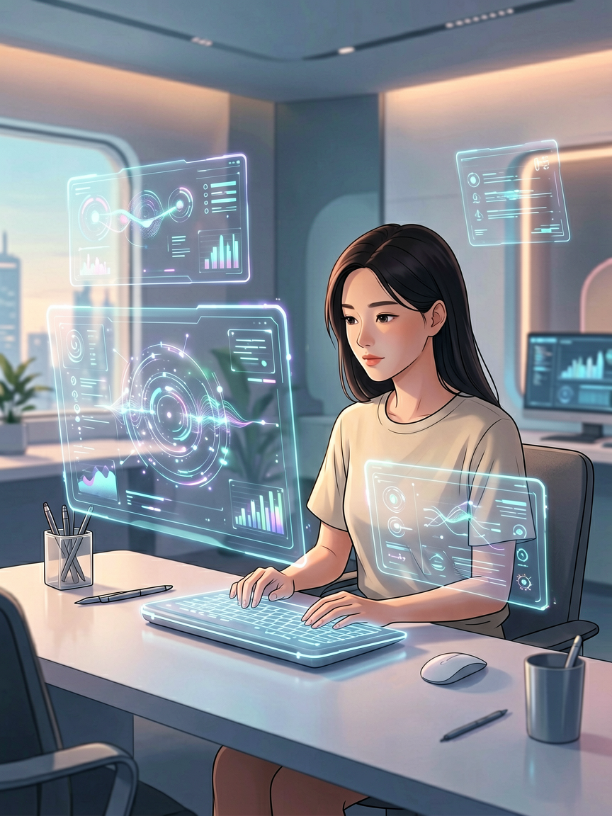 AI comic creation scene, creat