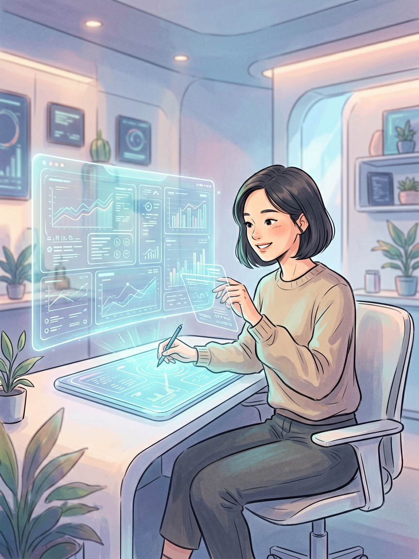 AI comic creation scene, creat