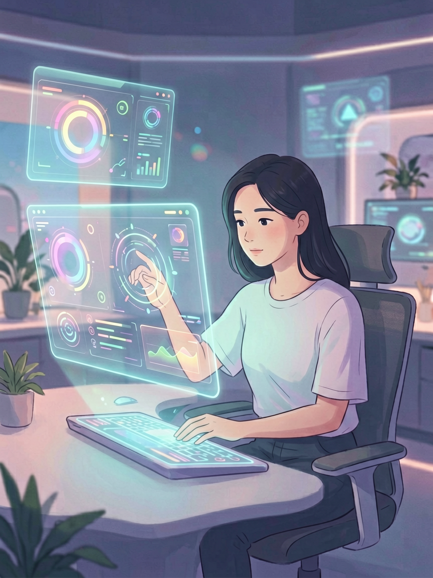 AI comic creation scene, creat