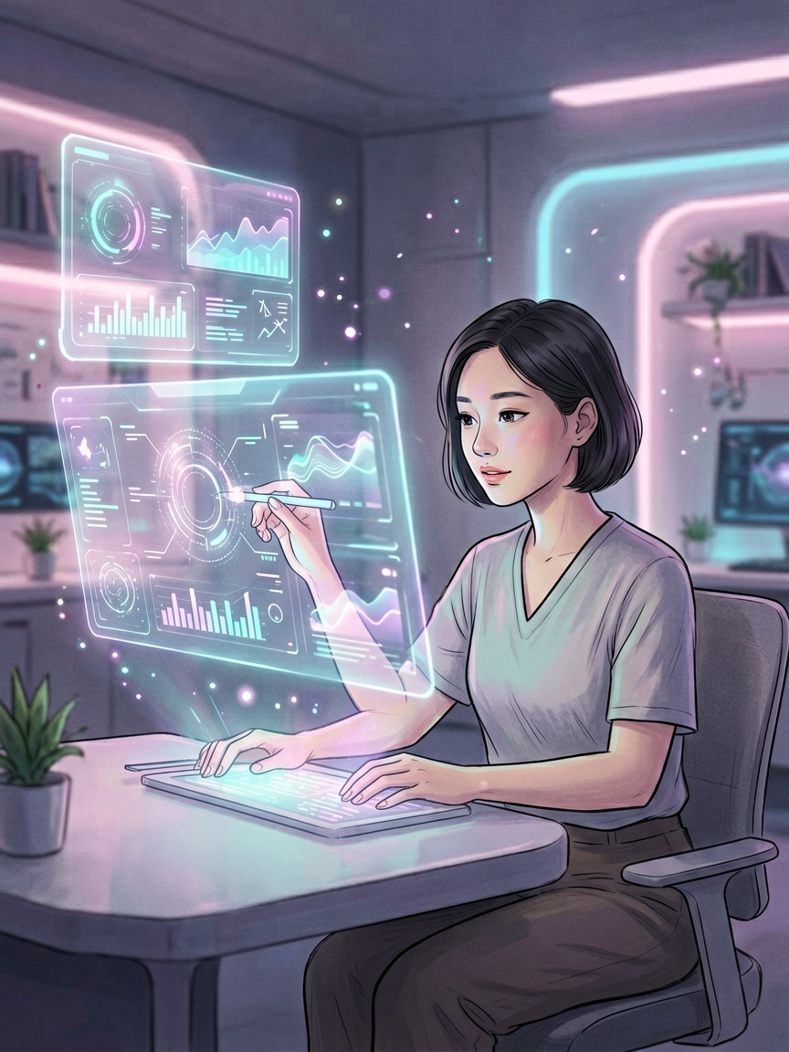 AI comic creation scene, creat