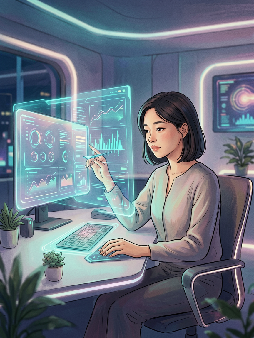AI comic creation scene, creat