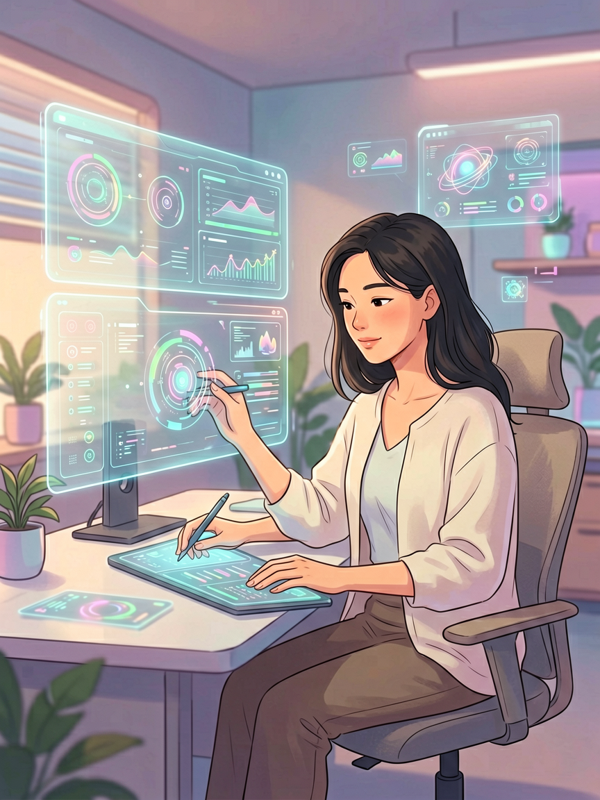 AI comic creation scene, creat