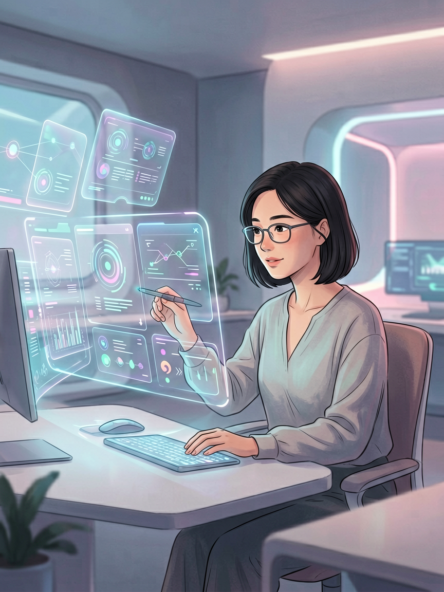 AI comic creation scene, creat