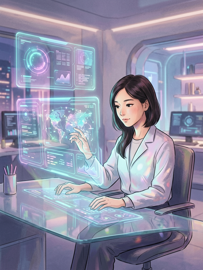 AI comic creation scene, creat