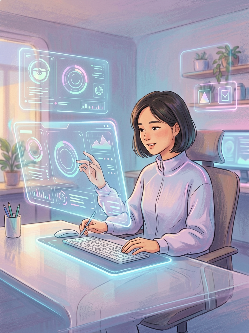 AI comic creation scene, creat