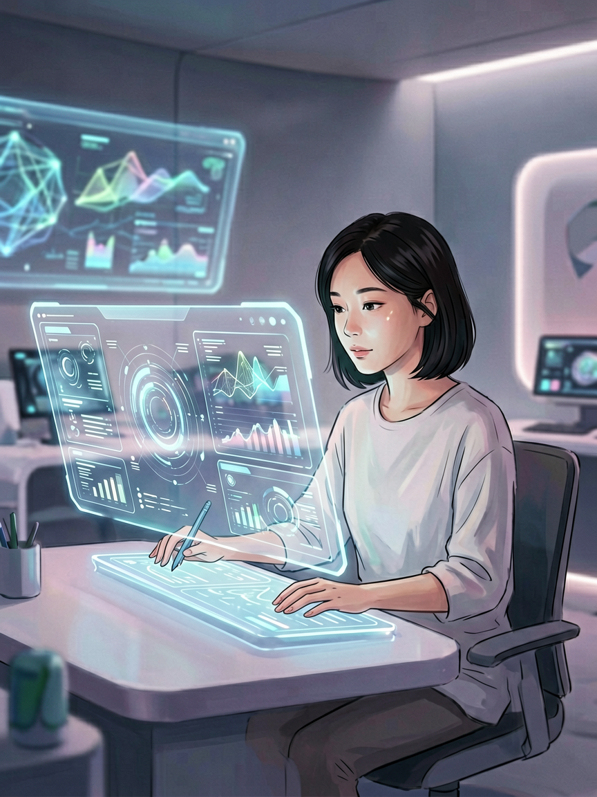AI comic creation scene, creat