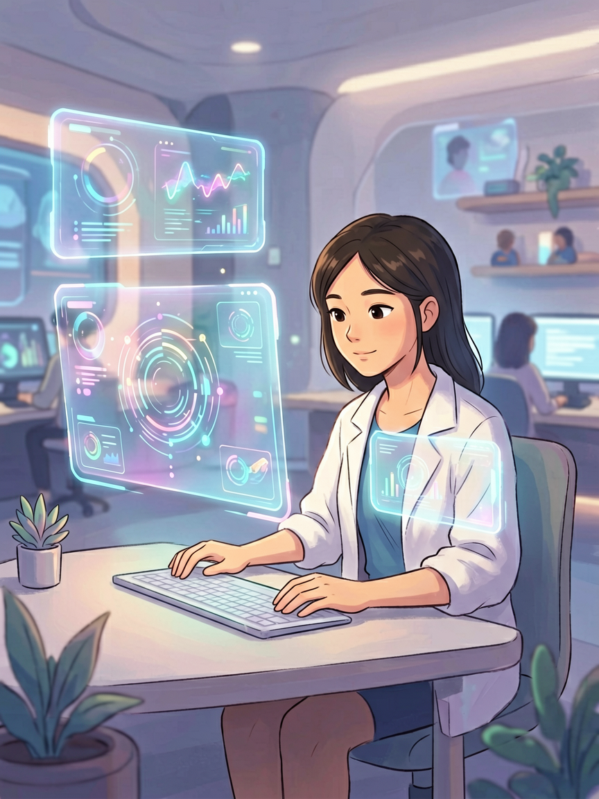 AI comic creation scene, creat