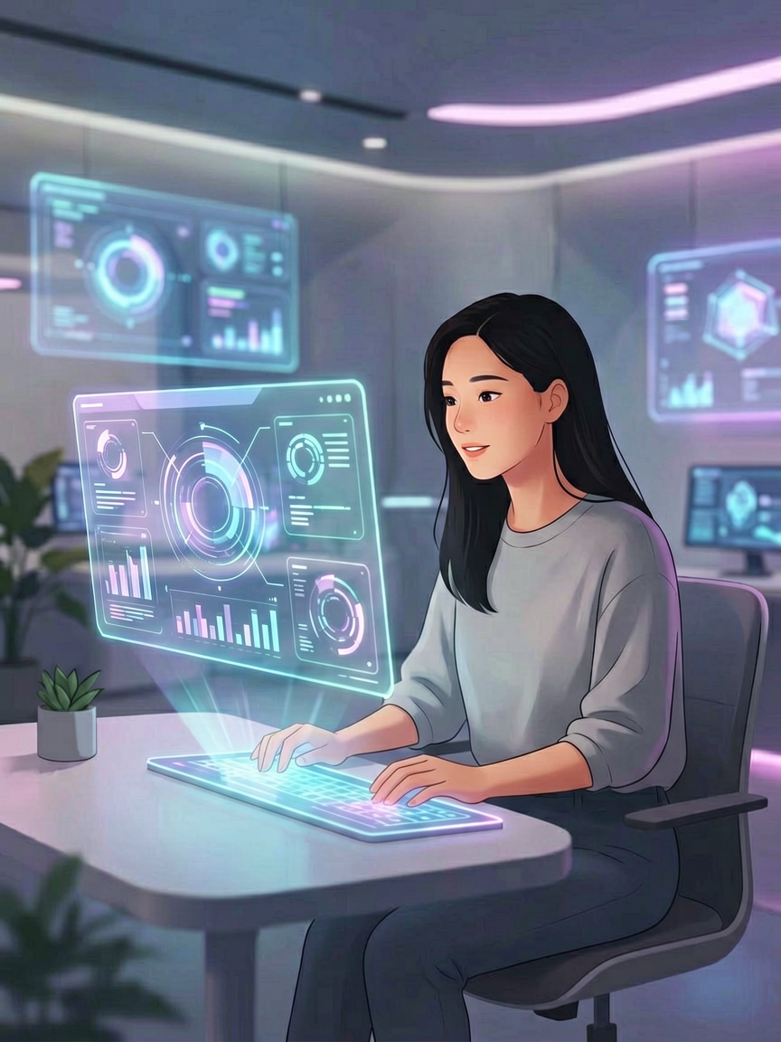 AI comic creation scene, creat