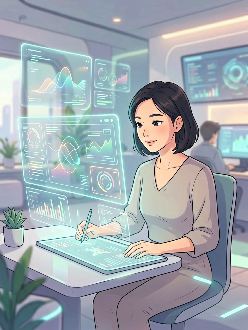 AI comic creation scene, creat