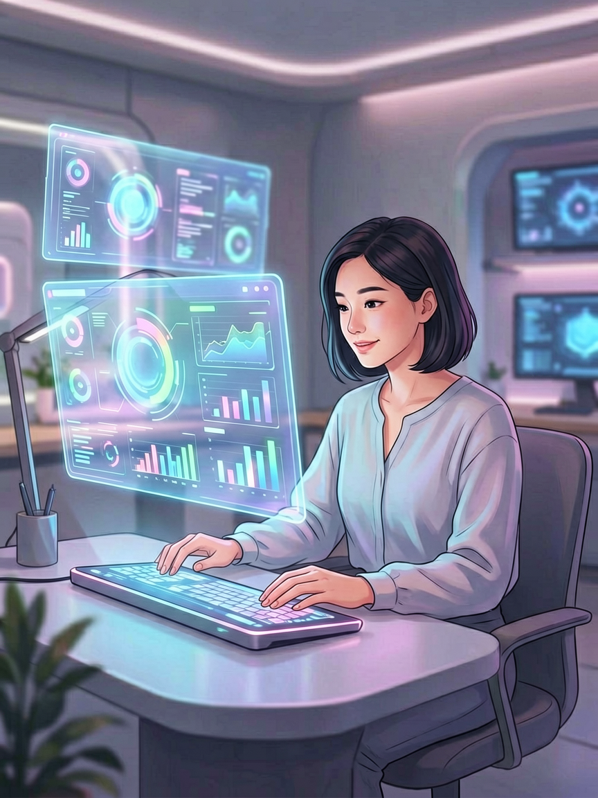 AI comic creation scene, creat