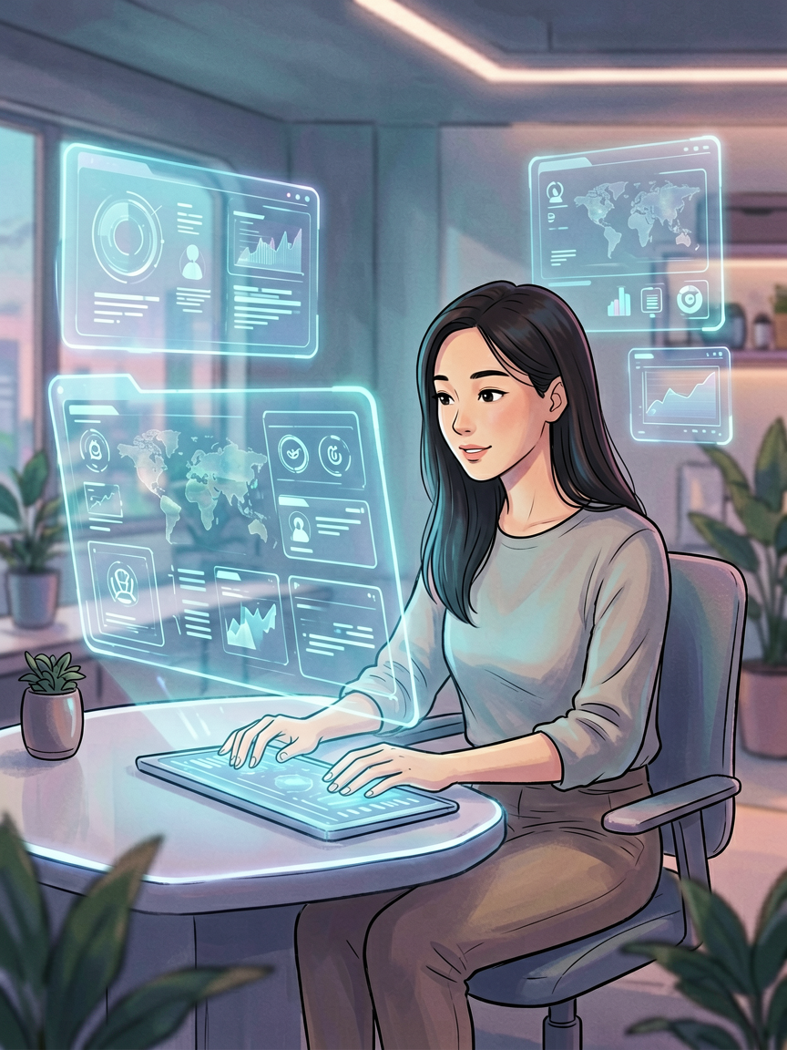 AI comic creation scene, creat