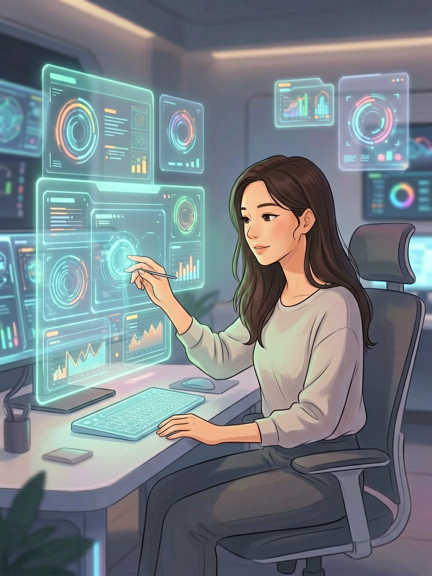 AI comic creation scene, creat