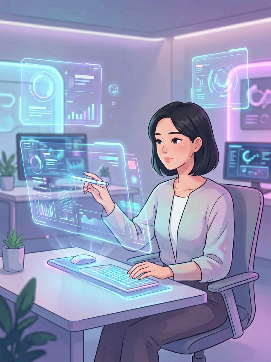 AI comic creation scene, creat
