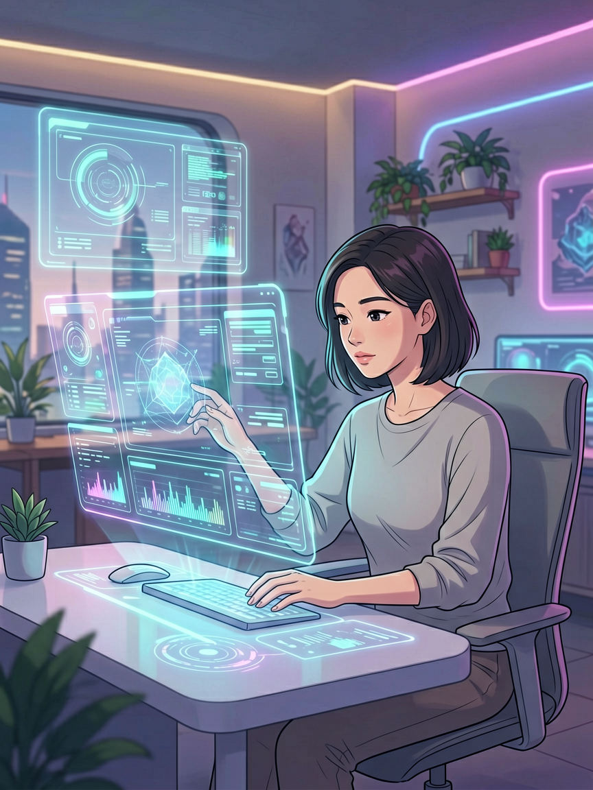 AI comic creation scene, creat