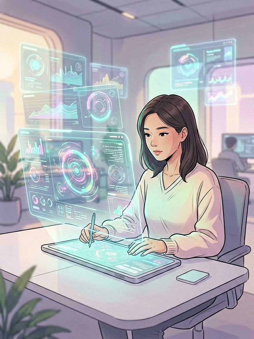 AI comic creation scene, creat