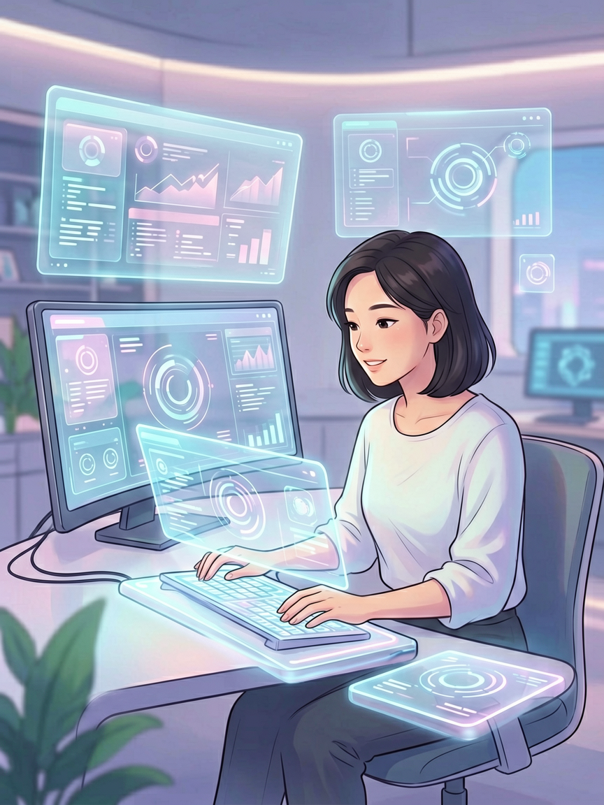 AI comic creation scene, creat