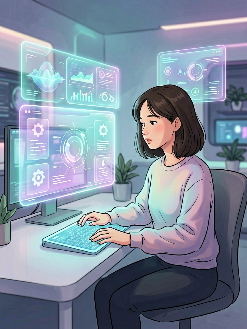 AI comic creation scene, creat