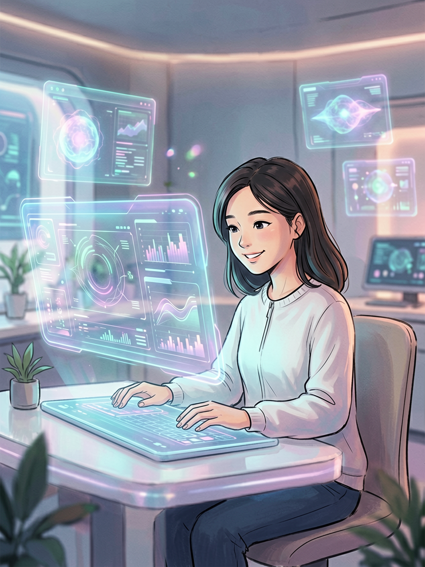 AI comic creation scene, creat