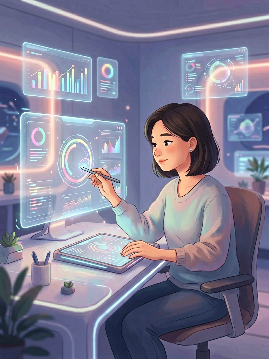 AI comic creation scene, creat