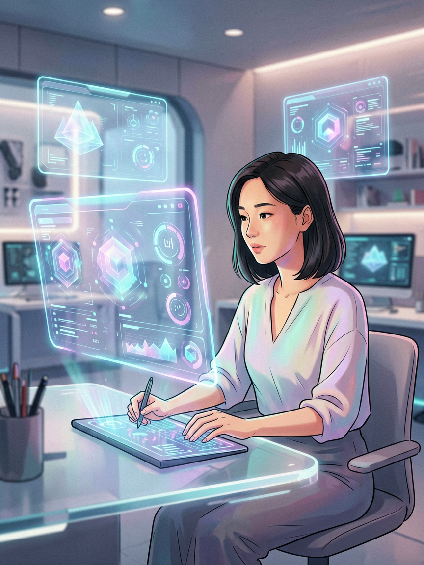 AI comic creation scene, creat