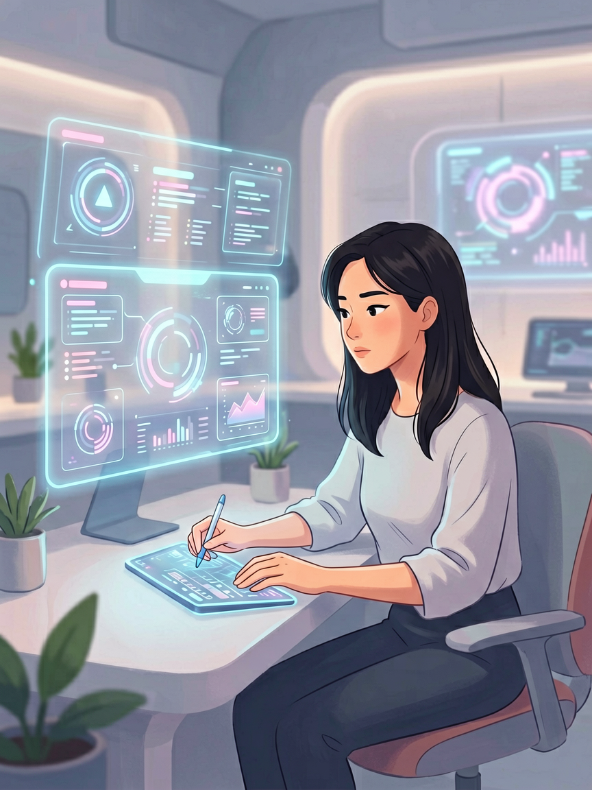 AI comic creation scene, creat