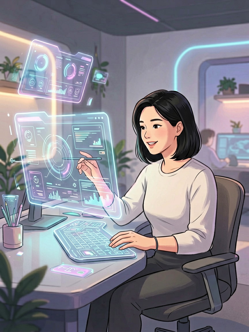 AI comic creation scene, creat