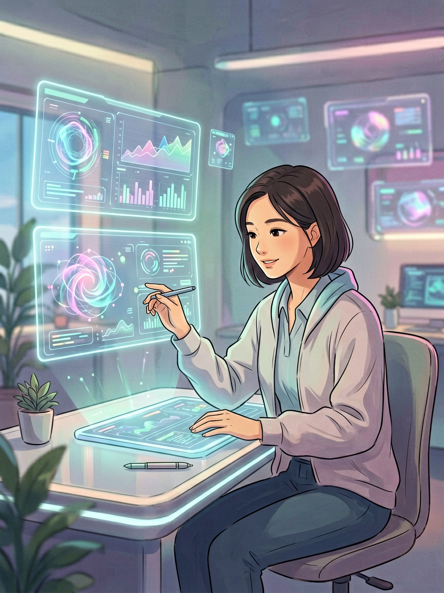 AI comic creation scene, creat