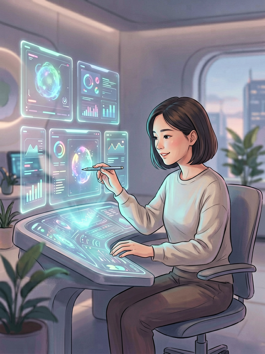 AI comic creation scene, creat