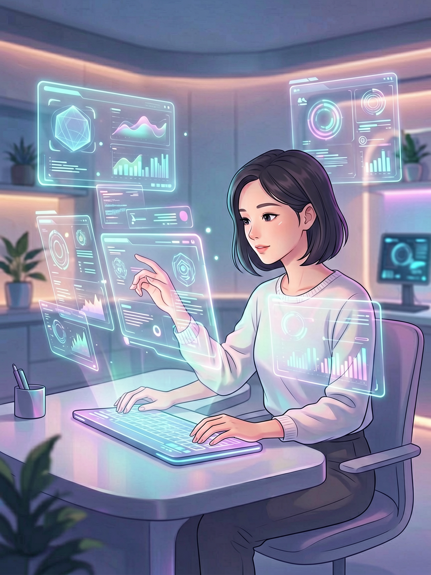 AI comic creation scene, creat