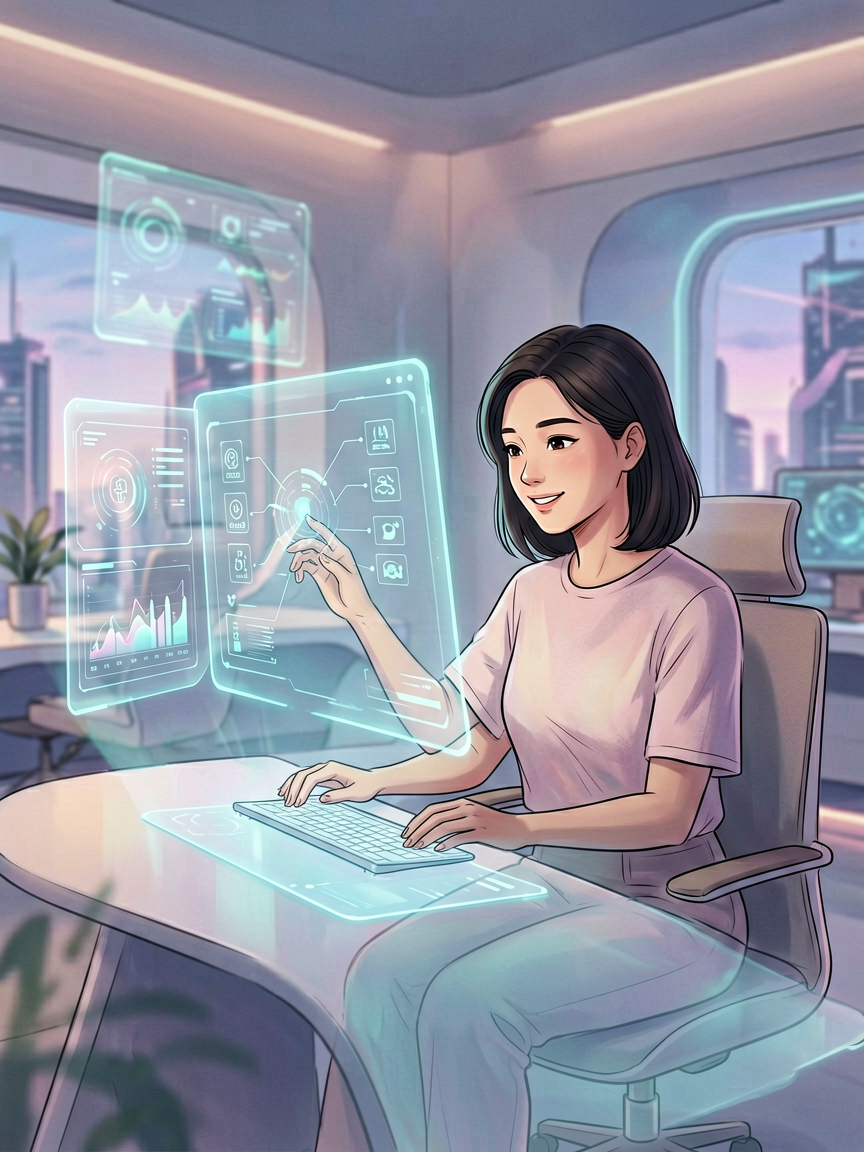 AI comic creation scene, creat