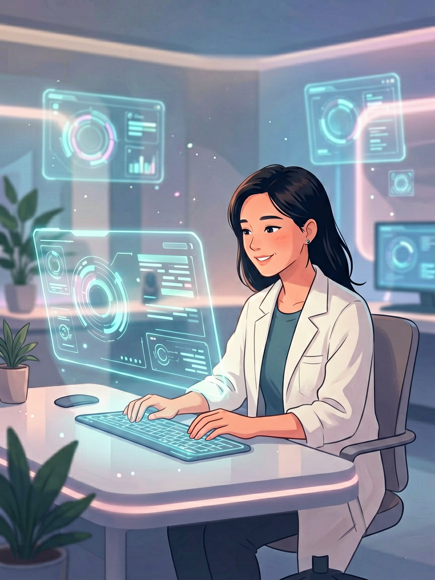 AI comic creation scene, creat