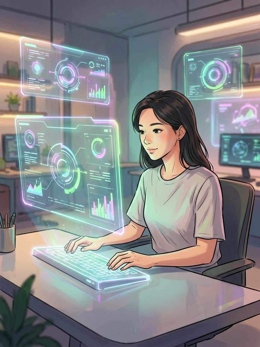 AI comic creation scene, creat