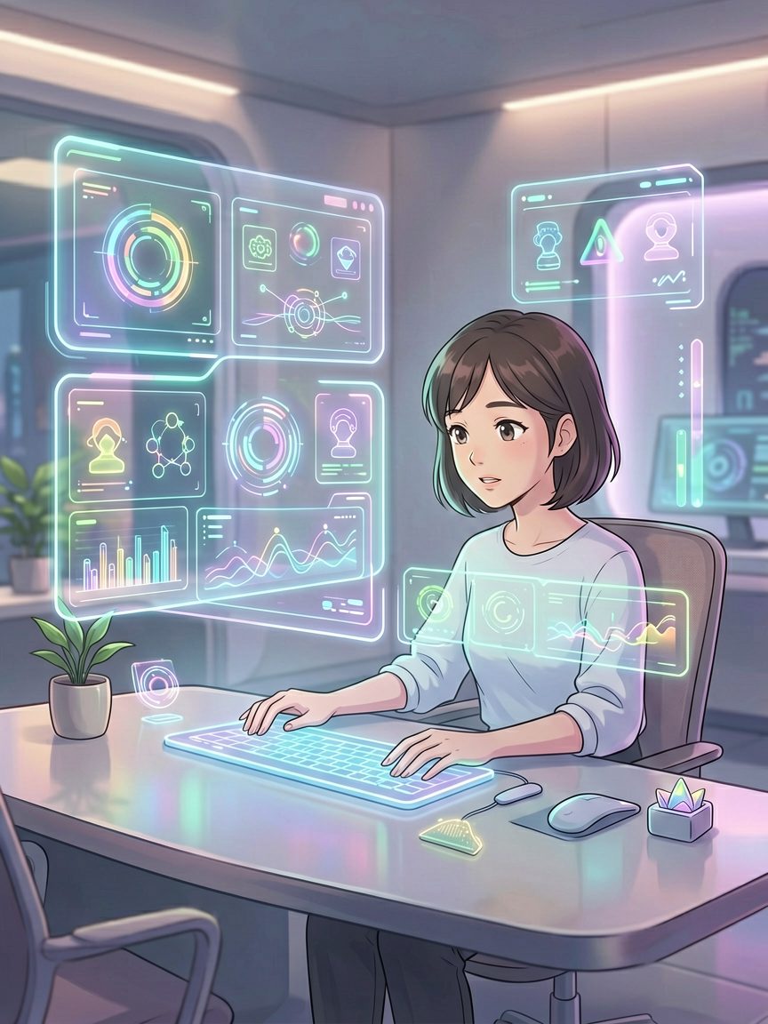 AI comic creation scene, creat