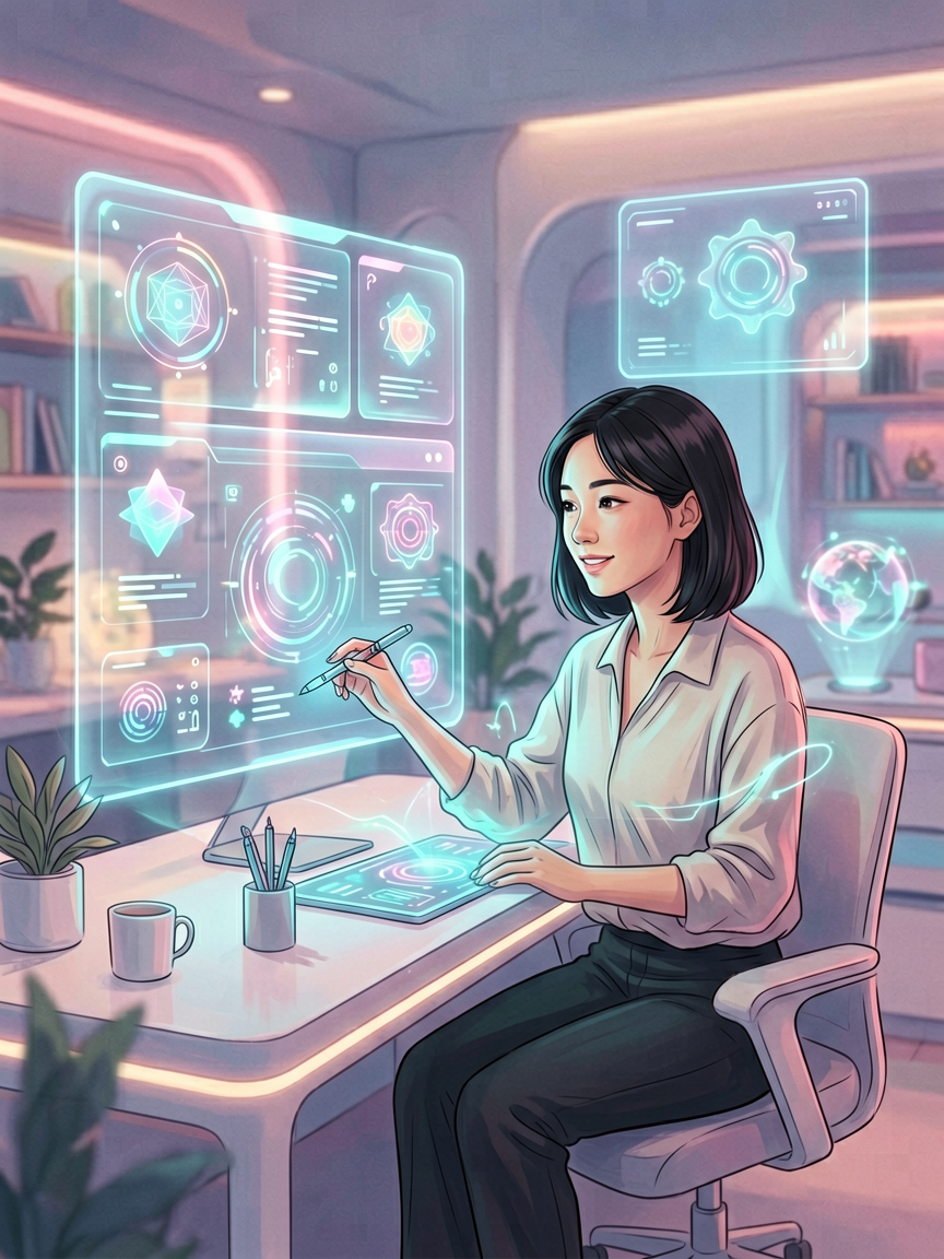 AI comic creation scene, creat