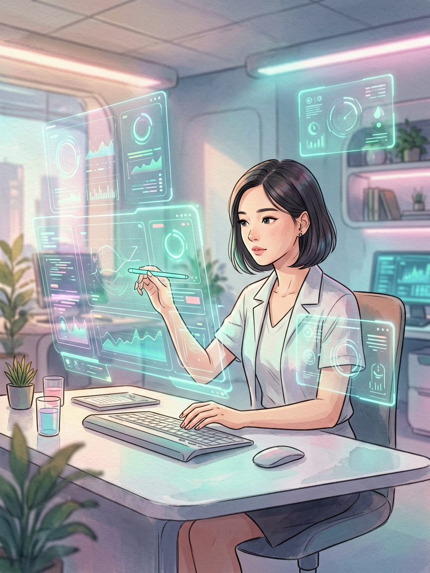 AI comic creation scene, creat