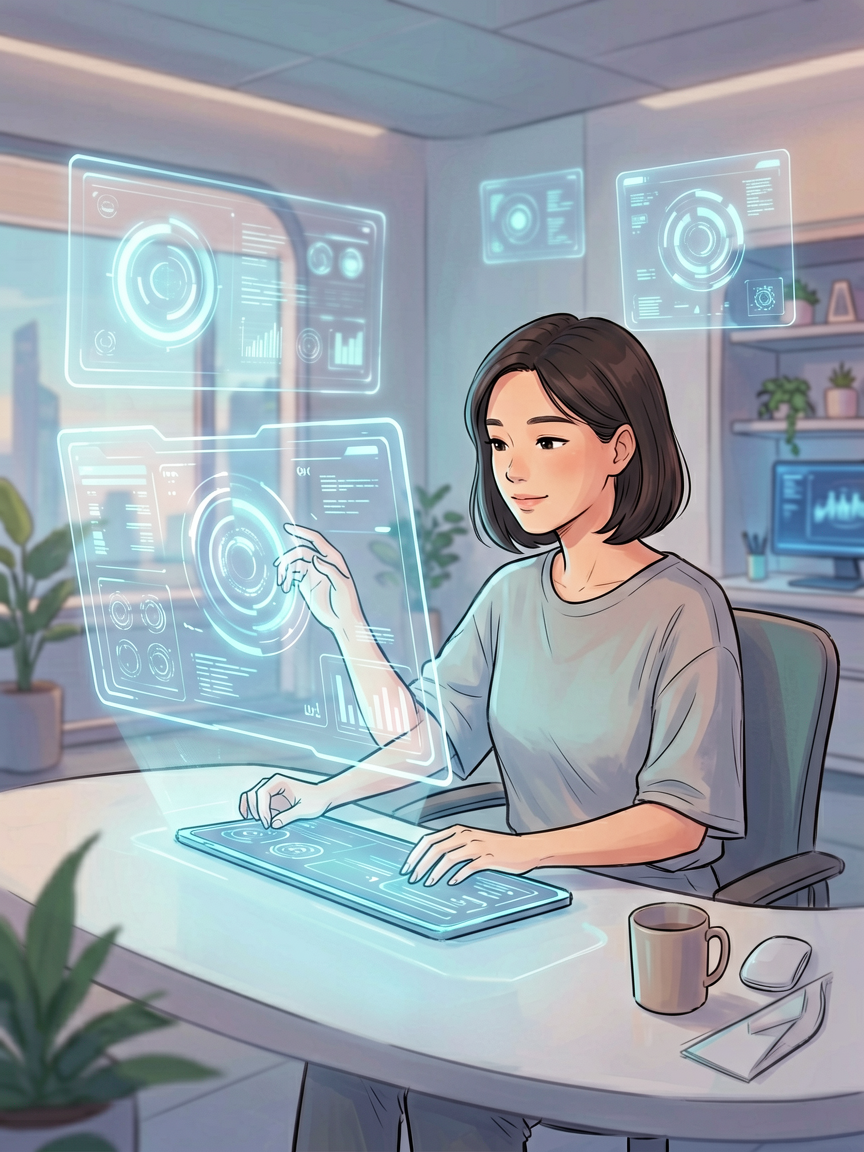 AI comic creation scene, creat