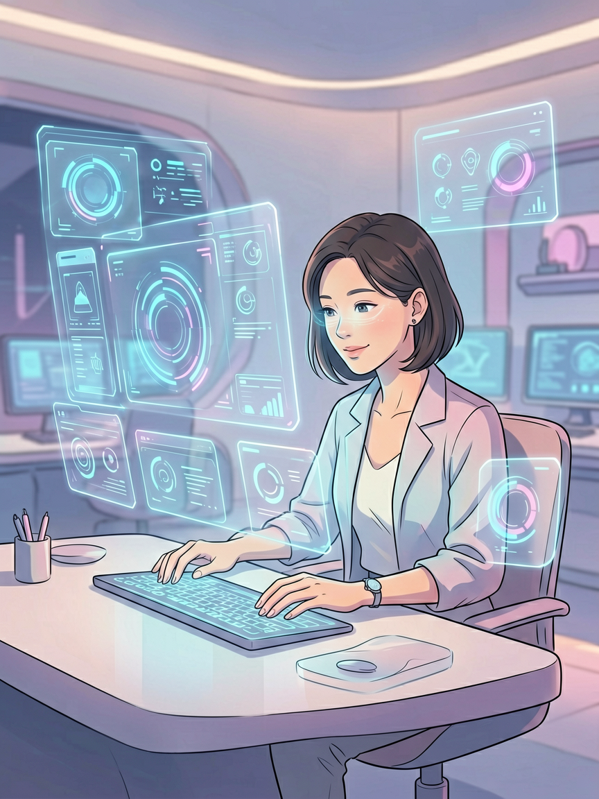 AI comic creation scene, creat