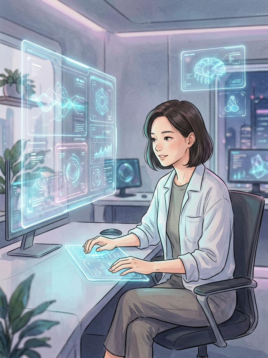 AI comic creation scene, creat