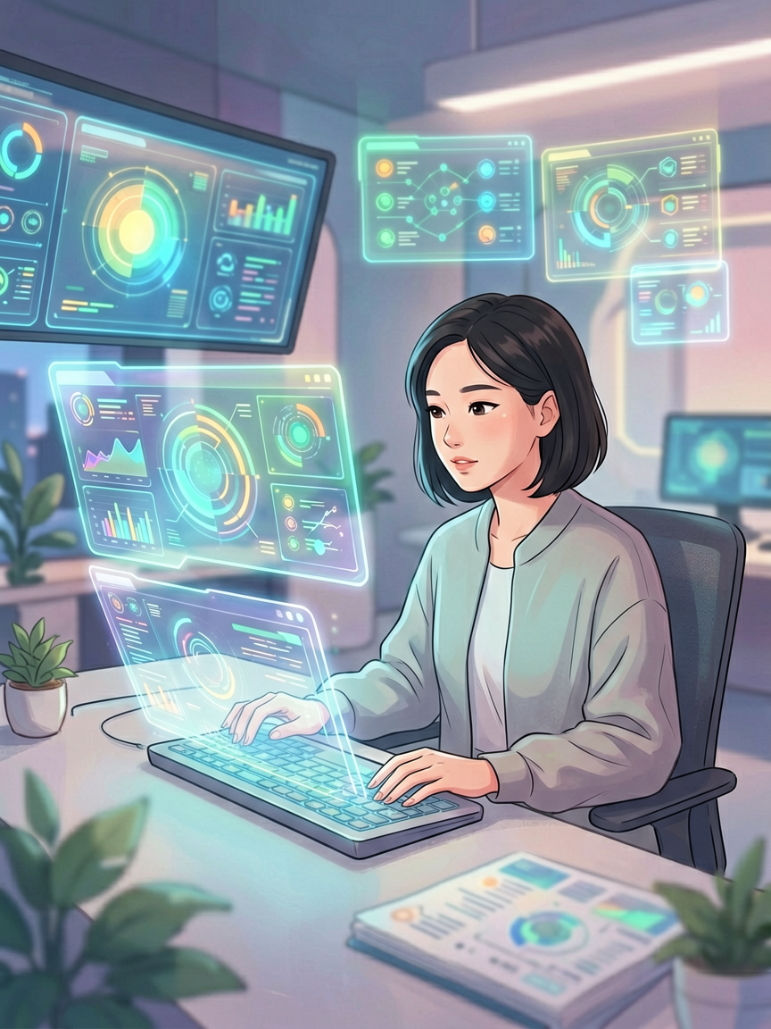 AI comic creation scene, creat
