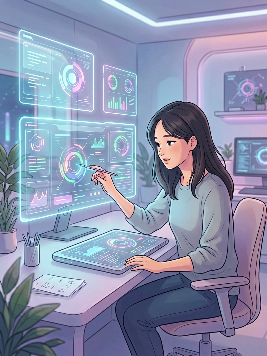 AI comic creation scene, creat