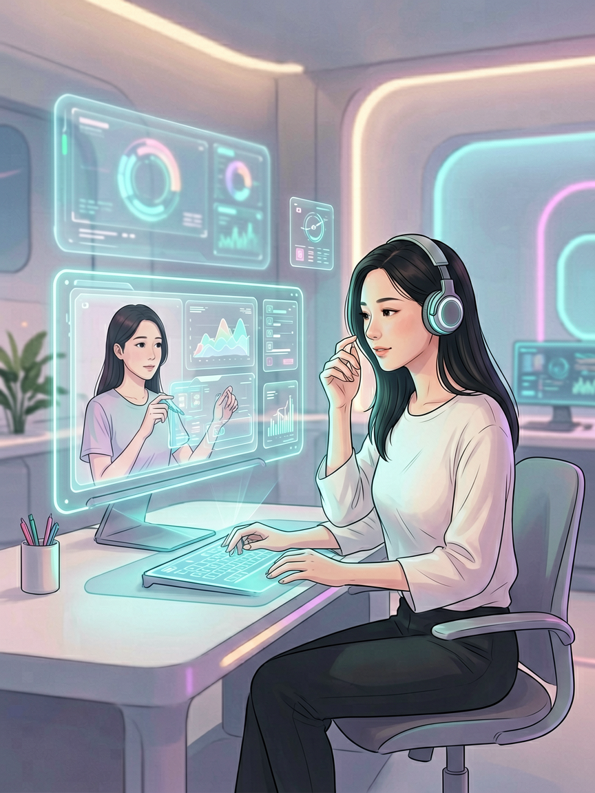 AI comic creation scene, creat